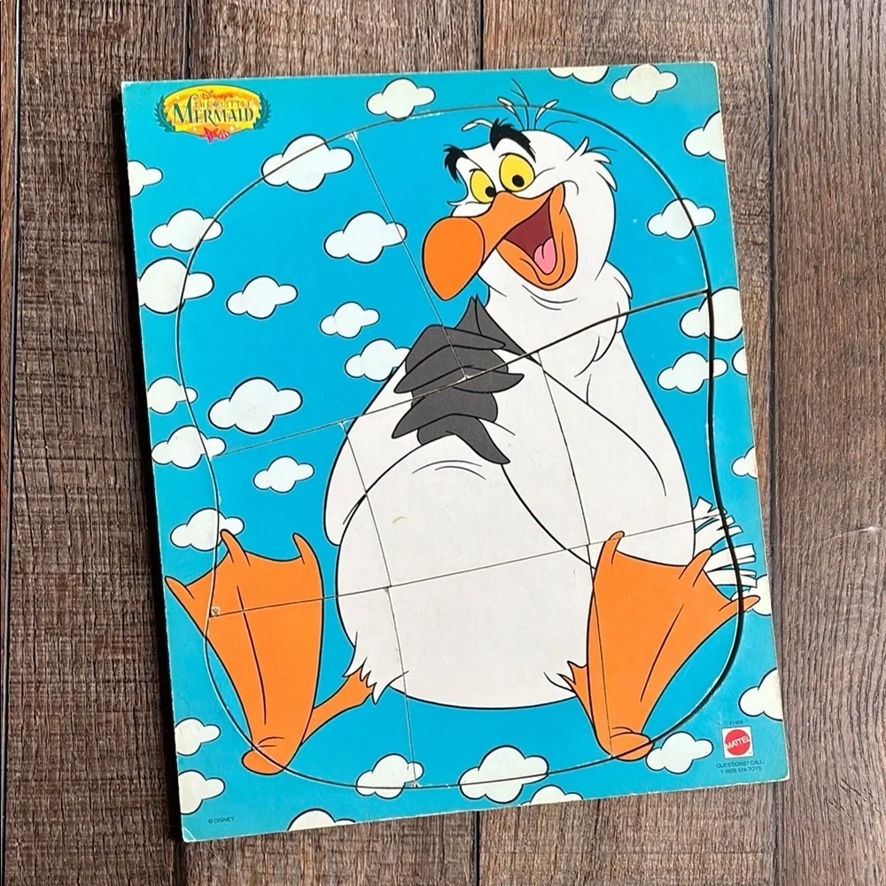 Vintage Disney Puzzle Scuttle from the Little Mermaid. 90’s